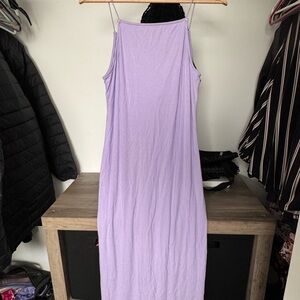 Lavender Sleeveless Bodycon Maxi Dress